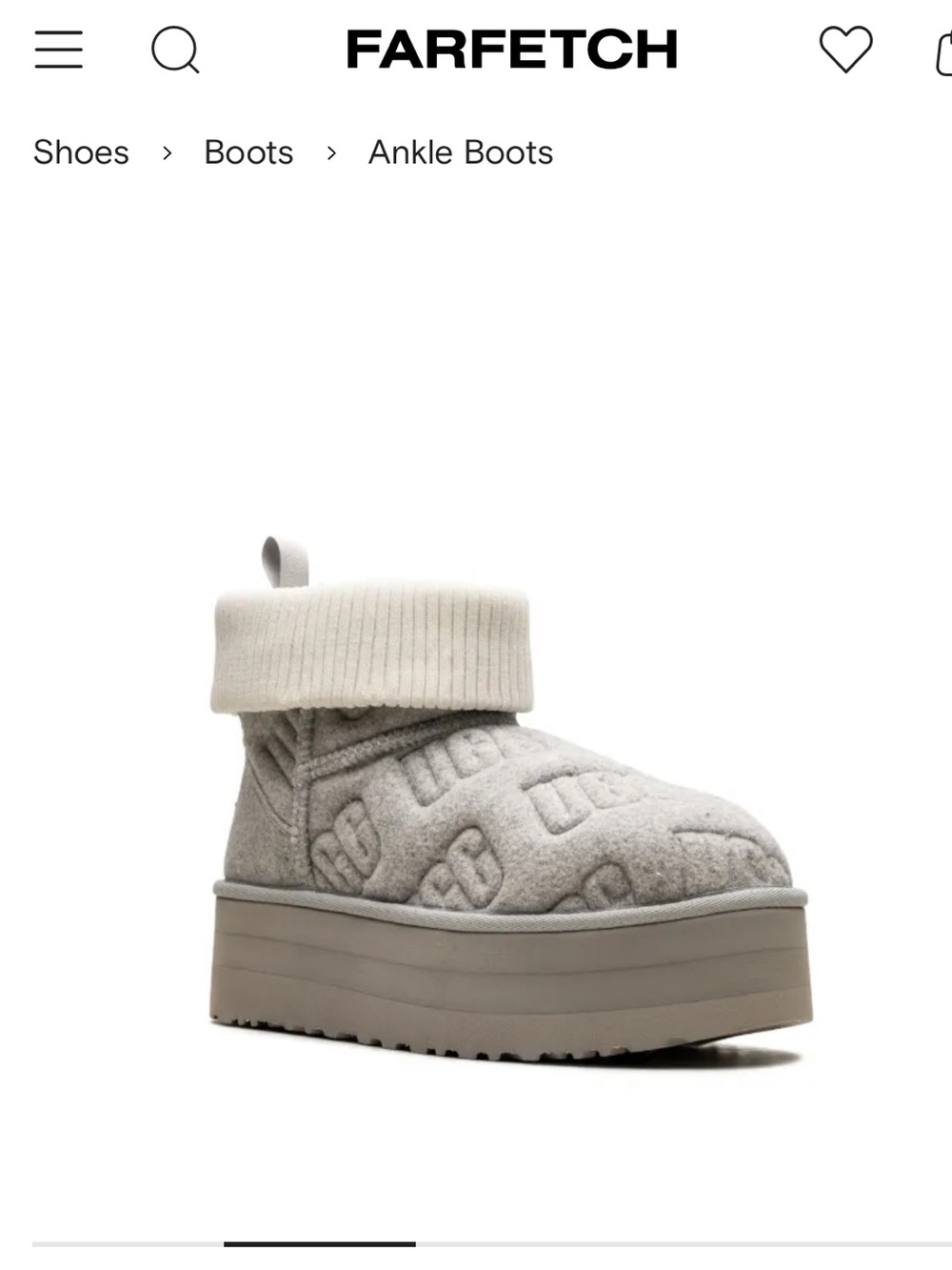 UGG Classic Mini Platform boots in a knit-cuff NWOB Sz 7 - Picture 4 of 12